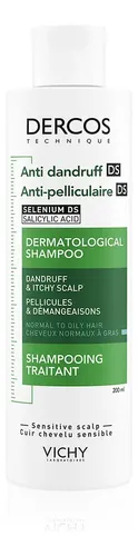 Shampoo Anticaspa Dercos Cabello Normal A Graso 200 Ml Vichy